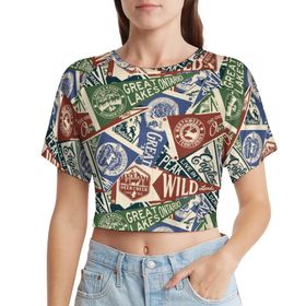 AILLOSA Racerback Tank Top Yuvarlak Yaka Kısa Kol YH-466 Kadın T-shirt