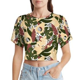 AILLOSA Racerback Tank Top Yuvarlak Yaka Kısa Kol YH-484 Kadın T-shirt