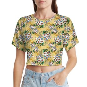 AILLOSA Racerback Tank Top Yuvarlak Yaka Kısa Kol YH-491 Kadın T-shirt