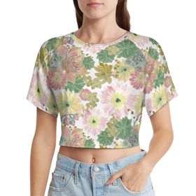 AILLOSA Racerback Tank Top Yuvarlak Yaka Kısa Kol YH-495 Kadın T-shirt