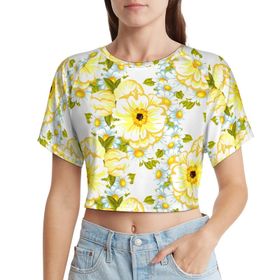 AILLOSA Racerback Tank Top Yuvarlak Yaka Kısa Kol YH-505 Kadın T-shirt