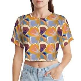 AILLOSA Racerback Tank Top Yuvarlak Yaka Kısa Kol YH-507 Kadın T-shirt