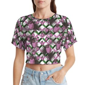 AILLOSA Racerback Tank Top Yuvarlak Yaka Kısa Kol YH-510 Kadın T-shirt