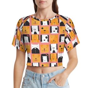 AILLOSA Racerback Tank Top Yuvarlak Yaka Kısa Kol YH-516 Kadın T-shirt
