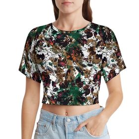 AILLOSA Racerback Tank Top Yuvarlak Yaka Kısa Kol YH-52 Kadın T-shirt