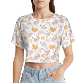 AILLOSA Racerback Tank Top Yuvarlak Yaka Kısa Kol YH-526 Kadın T-shirt