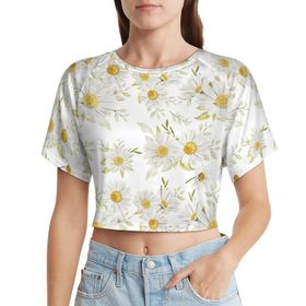 AILLOSA Racerback Tank Top Yuvarlak Yaka Kısa Kol YH-541 Kadın T-shirt