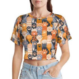 AILLOSA Racerback Tank Top Yuvarlak Yaka Kısa Kol YH-546 Kadın T-shirt