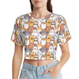 AILLOSA Racerback Tank Top Yuvarlak Yaka Kısa Kol YH-547 Kadın T-shirt