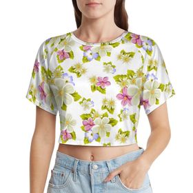 AILLOSA Racerback Tank Top Yuvarlak Yaka Kısa Kol YH-551 Kadın T-shirt