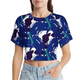 AILLOSA Racerback Tank Top Yuvarlak Yaka Kısa Kol YH-557 Kadın T-shirt
