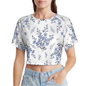 AILLOSA Racerback Tank Top Yuvarlak Yaka Kısa Kol YH-56 Kadın T-shirt