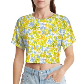 AILLOSA Racerback Tank Top Yuvarlak Yaka Kısa Kol YH-574 Kadın T-shirt