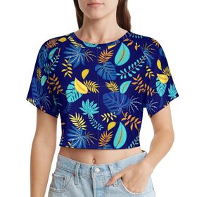 AILLOSA Racerback Tank Top Yuvarlak Yaka Kısa Kol YH-577 Kadın T-shirt