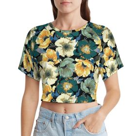 AILLOSA Racerback Tank Top Yuvarlak Yaka Kısa Kol YH-595 Kadın T-shirt