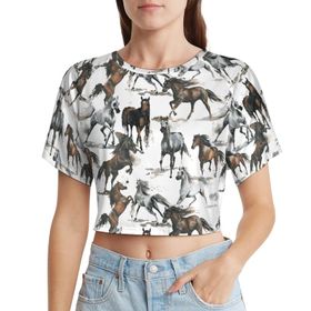 AILLOSA Racerback Tank Top Yuvarlak Yaka Kısa Kol YH-596 Kadın T-shirt