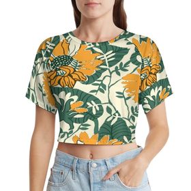 AILLOSA Racerback Tank Top Yuvarlak Yaka Kısa Kol YH-597 Kadın T-shirt