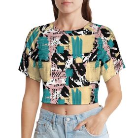 AILLOSA Racerback Tank Top Yuvarlak Yaka Kısa Kol YH-601 Kadın T-shirt