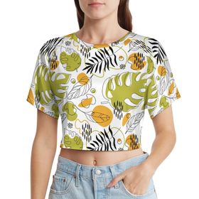 AILLOSA Racerback Tank Top Yuvarlak Yaka Kısa Kol YH-602 Kadın T-shirt