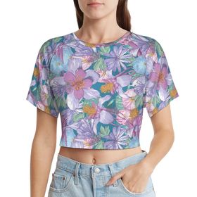 AILLOSA Racerback Tank Top Yuvarlak Yaka Kısa Kol YH-616 Kadın T-shirt
