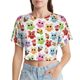 AILLOSA Racerback Tank Top Yuvarlak Yaka Kısa Kol YH-618 Kadın T-shirt
