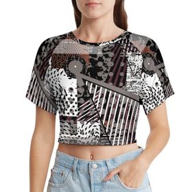 AILLOSA Racerback Tank Top Yuvarlak Yaka Kısa Kol YH-626 Kadın T-shirt