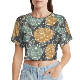 AILLOSA Racerback Tank Top Yuvarlak Yaka Kısa Kol YH-628 Kadın T-shirt