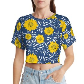 AILLOSA Racerback Tank Top Yuvarlak Yaka Kısa Kol YH-634 Kadın T-shirt