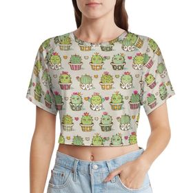 AILLOSA Racerback Tank Top Yuvarlak Yaka Kısa Kol YH-640 Kadın T-shirt