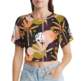AILLOSA Racerback Tank Top Yuvarlak Yaka Kısa Kol YH-641 Kadın T-shirt