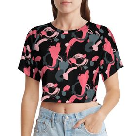 AILLOSA Racerback Tank Top Yuvarlak Yaka Kısa Kol YH-642 Kadın T-shirt