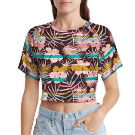 AILLOSA Racerback Tank Top Yuvarlak Yaka Kısa Kol YH-646 Kadın T-shirt