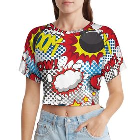 AILLOSA Racerback Tank Top Yuvarlak Yaka Kısa Kol YH-652 Kadın T-shirt