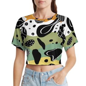 AILLOSA Racerback Tank Top Yuvarlak Yaka Kısa Kol YH-669 Kadın T-shirt