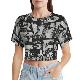 AILLOSA Racerback Tank Top Yuvarlak Yaka Kısa Kol YH-679 Kadın T-shirt