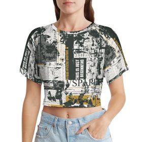 AILLOSA Racerback Tank Top Yuvarlak Yaka Kısa Kol YH-684 Kadın T-shirt