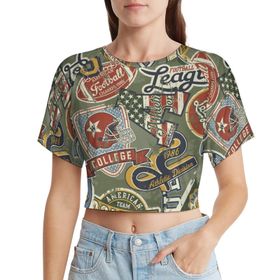 AILLOSA Racerback Tank Top Yuvarlak Yaka Kısa Kol YH-697 Kadın T-shirt