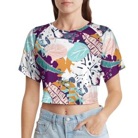 AILLOSA Racerback Tank Top Yuvarlak Yaka Kısa Kol YH-701 Kadın T-shirt