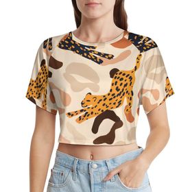 AILLOSA Racerback Tank Top Yuvarlak Yaka Kısa Kol YH-83 Kadın T-shirt