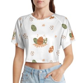 AILLOSA Racerback Tank Top Yuvarlak Yaka Kısa Kol YH-86 Kadın T-shirt
