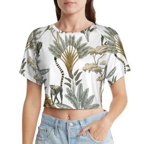 AILLOSA Racerback Tank Top Yuvarlak Yaka Kısa Kol YH-87 Kadın T-shirt