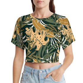 AILLOSA Racerback Tank Top Yuvarlak Yaka Kısa Kol YH-91 Kadın T-shirt