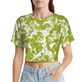 AILLOSA Racerback Tank Top Yuvarlak Yaka Kısa Kol YH-95 Kadın T-shirt