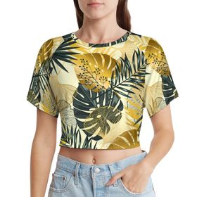 AILLOSA Racerback Tank Top Yuvarlak Yaka Kısa Kol YH-97 Kadın T-shirt