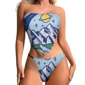AILLOSA TH-101 Karın Kontrolü İki Parça Kadın Bikini Seti