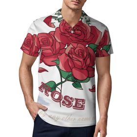 AILLOSA TH-103 3D Baskılı Desen Kısa Kollu Polo Yaka Erkek T-shirt