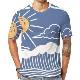 AILLOSA TH-109 Baskılı Desenli Kısa Kollu Unisex T-shirt