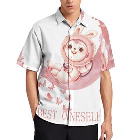 AILLOSA TH-113 Aloha Hawaii 3D Desen Kısa Kollu Erkek Gömlek