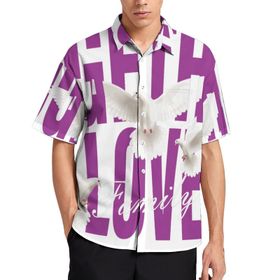 AILLOSA TH-114 Aloha Hawaii 3D Desen Kısa Kollu Erkek Gömlek