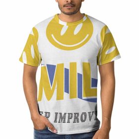 AILLOSA TH-117 3D Baskılı Desenli Kısa Kollu Erkek T-shirt